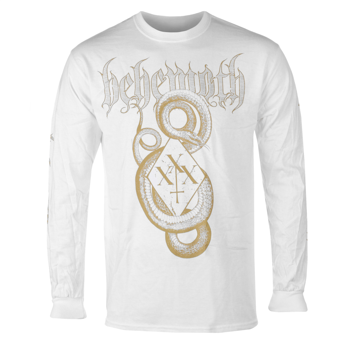 Herr T-shirt Med Långa ärmar Behemoth - The Snake - Vit - KINGS ROAD XXL