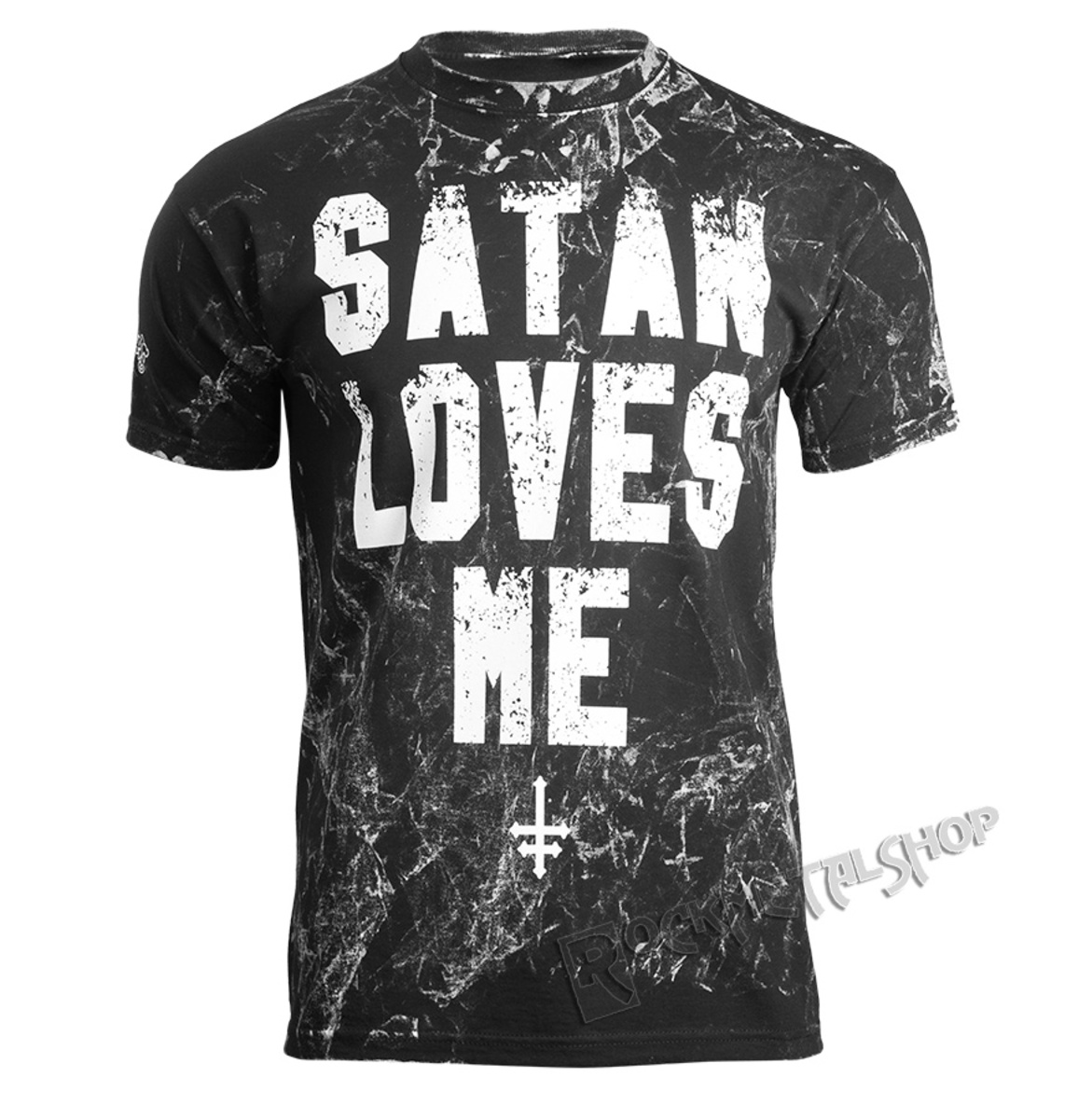 Hardcore T-shirt Herr - SATAN LOVES ME - AMENOMEN M